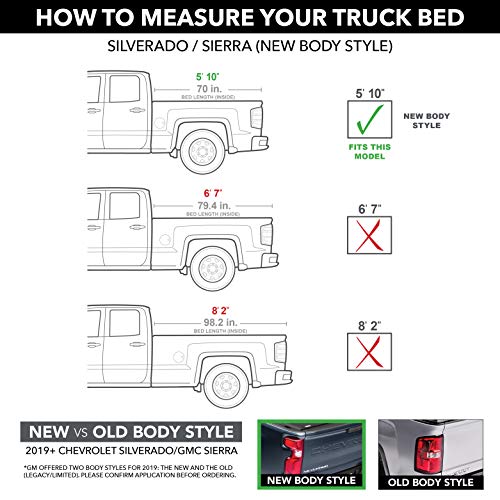 UnderCover Elite LX RealTruck One-Piece Truck Bed Tonneau Cover | UC1178L-G1k | Fits 2019 - 2019 Chevy Silverado 1500 G1K(WA409Y) - Deep Ocean Blue (does not fit Carbon Bed) 5' 10" Bed (69.9")