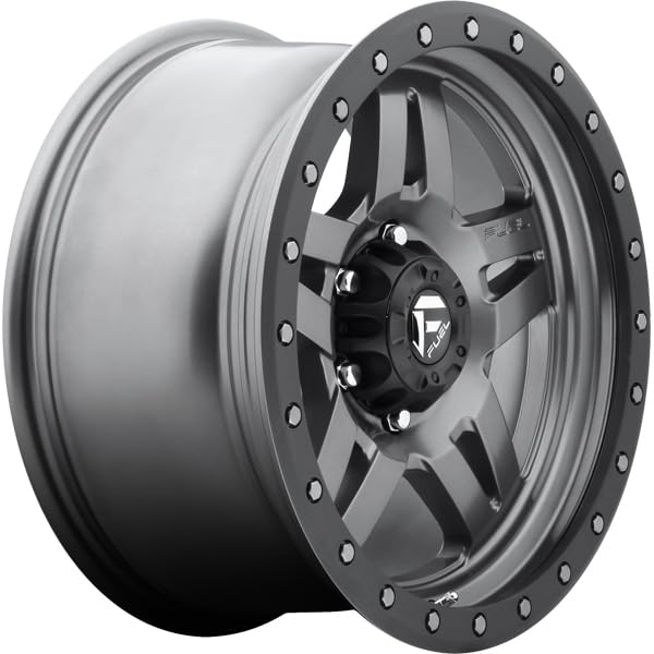 D558 ANZA FUEL OFF-ROAD 17X8.5, 6X5.5, 4.99, 6mm MATTE GUN METAL BLACK BEAD RING - D55817858350