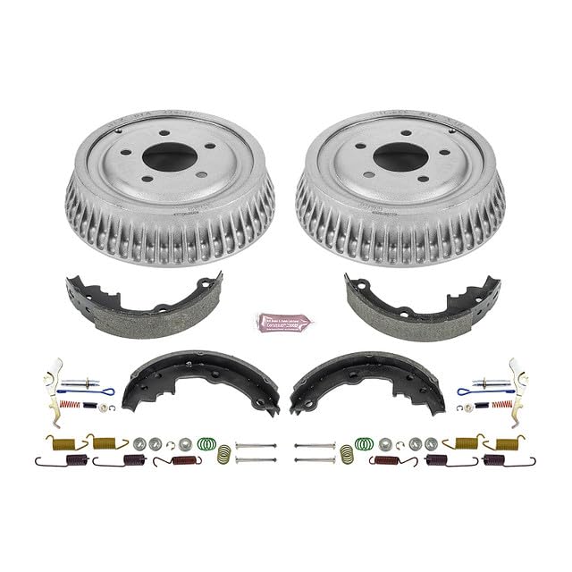 Power Stop KOE15306DK Rear Replacement Brake Kit-OE Brake Drums & Ceramic Brake Pads For Buick Century, Chevrolet Lumina APV, Oldsmobile Silhouette, Pontiac Trans Sport [Model Specific]
