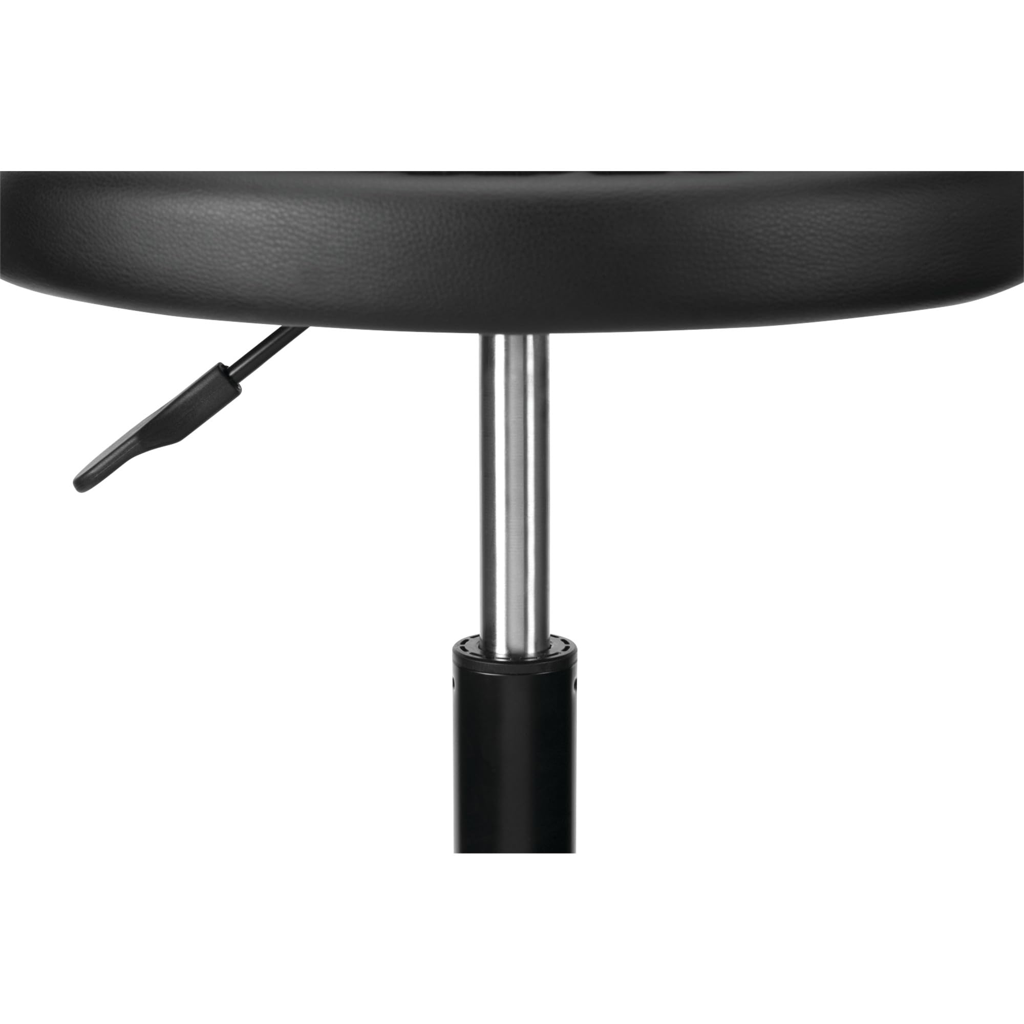 Pneumatic Performance Tool W85011 Swivel Bar Stool with Back Support, 360-Degree Heavy Duty Steel Frame, Black