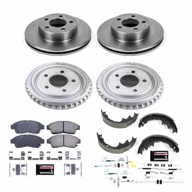 Power Stop Autospecialty KOE15149DK Front and Rear Replacement Brake Kit-OE Brake Drums & Ceramic Brake Pads