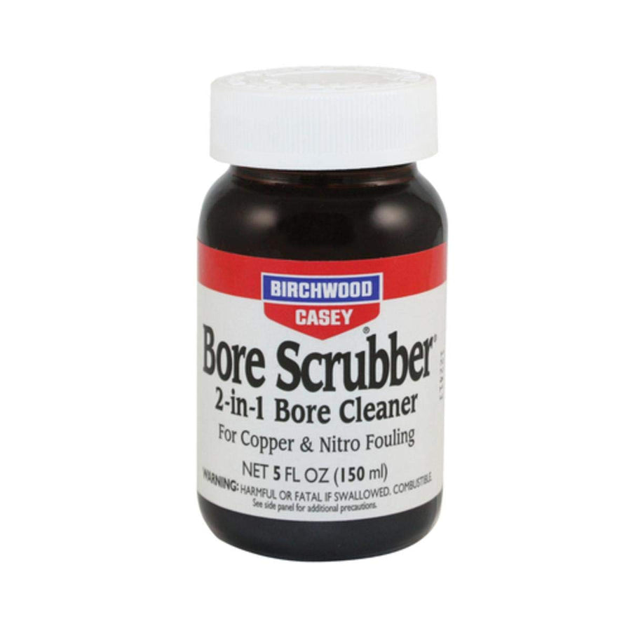 BIRCHWOOD CASEY 2-in-1 Bore Scrubber Cleaner | Gun Solvent for Removing Carbon, Powder, Copper, Lead & Plastic Wad Residue, 5oz Jar