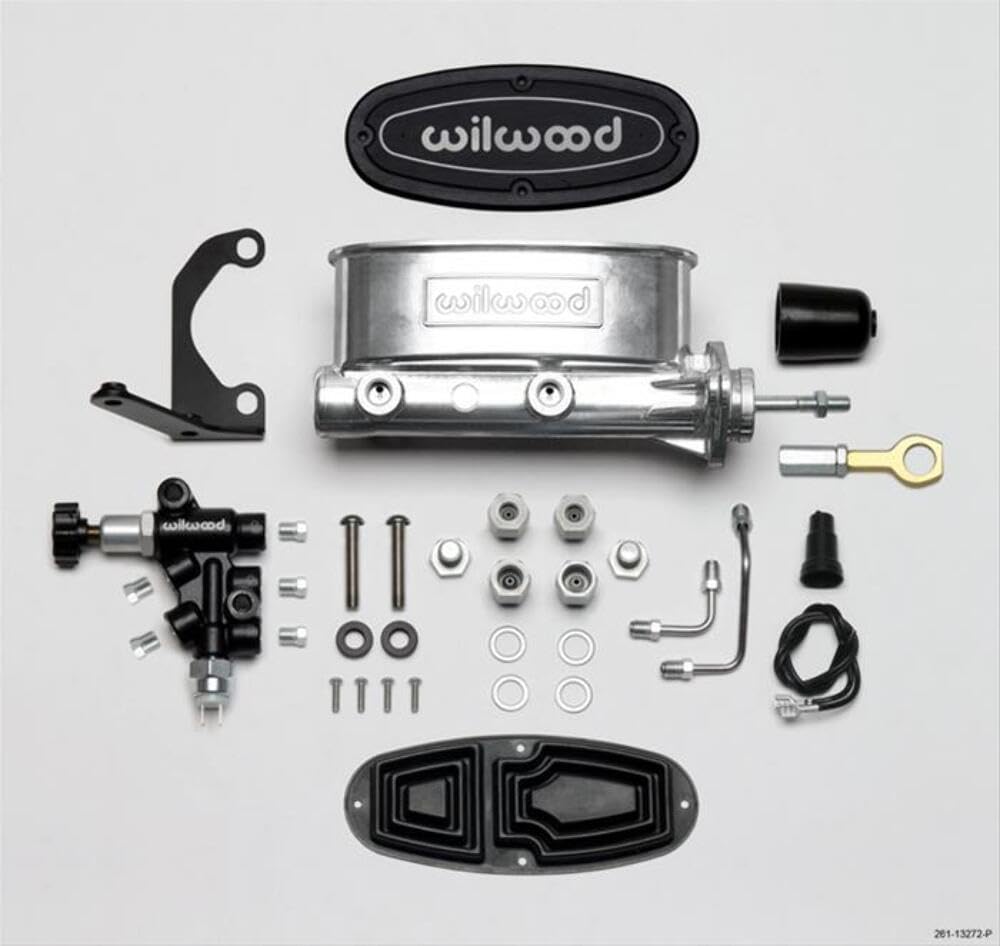 M/C Kit HV w L/H Bracket & Prop Valve - 15/16" Bore,Ball Burn.-W/Push. - Early Mustang