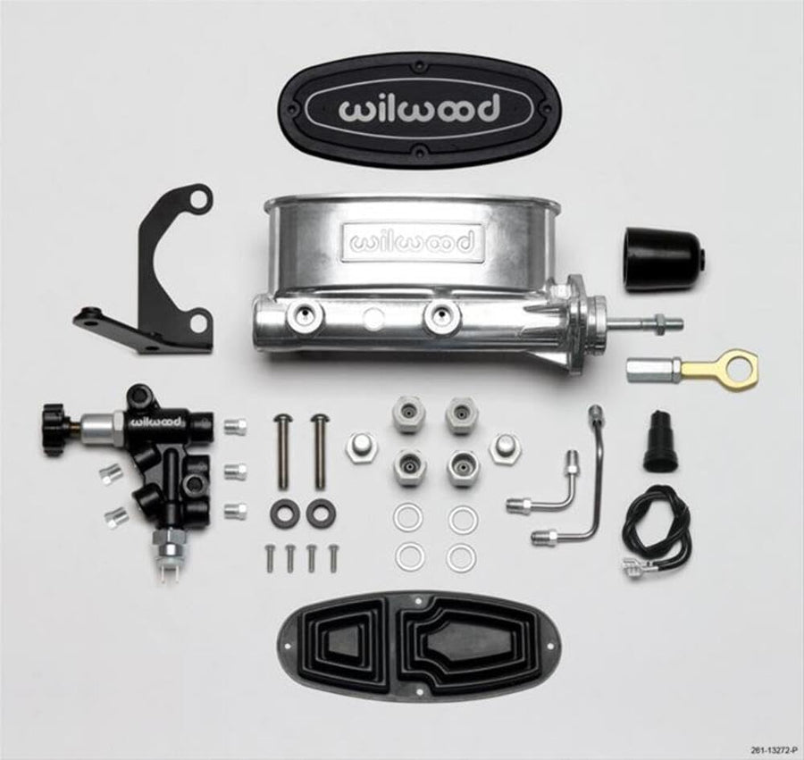 M/C Kit HV w L/H Bracket & Prop Valve - 15/16" Bore,Ball Burn.-W/Push. - Early Mustang