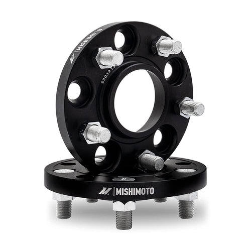 5x114.3 Mishimoto Wheel Spacers, 64.1 Center Bore, M15x1.5, 20mm Thick, Black