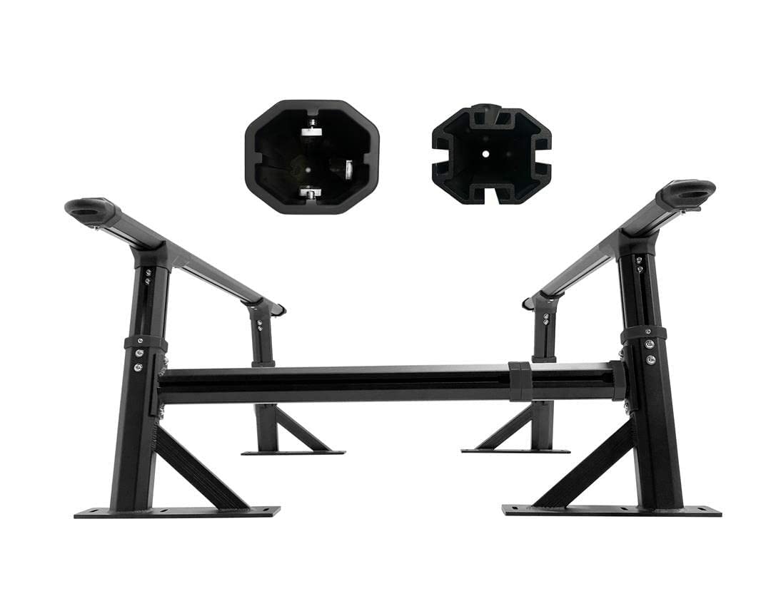 Freedom Rack Side Support Bars, Overland Vehicle Systems 22040104, Short Bed Application, 8' Beds
