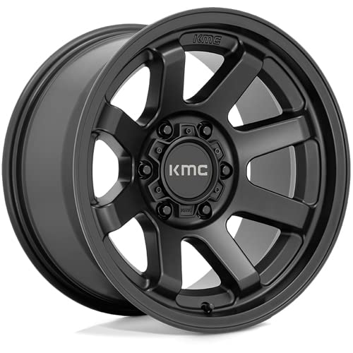 KMC Wheels KM723 Satin Black Trail Wheel with Aluminum (17 x 9. inches /6 x 139 mm, -12 mm Offset)