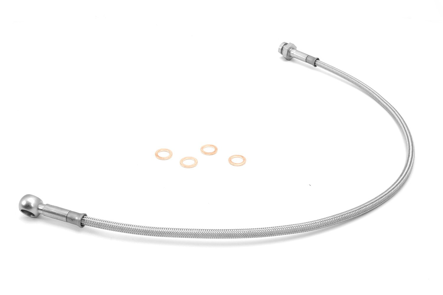 Brake Hose Kit, Front, Stainless Steel | Rugged Ridge | 16734.07 | Fits 1987-1995 Jeep Wrangler YJ