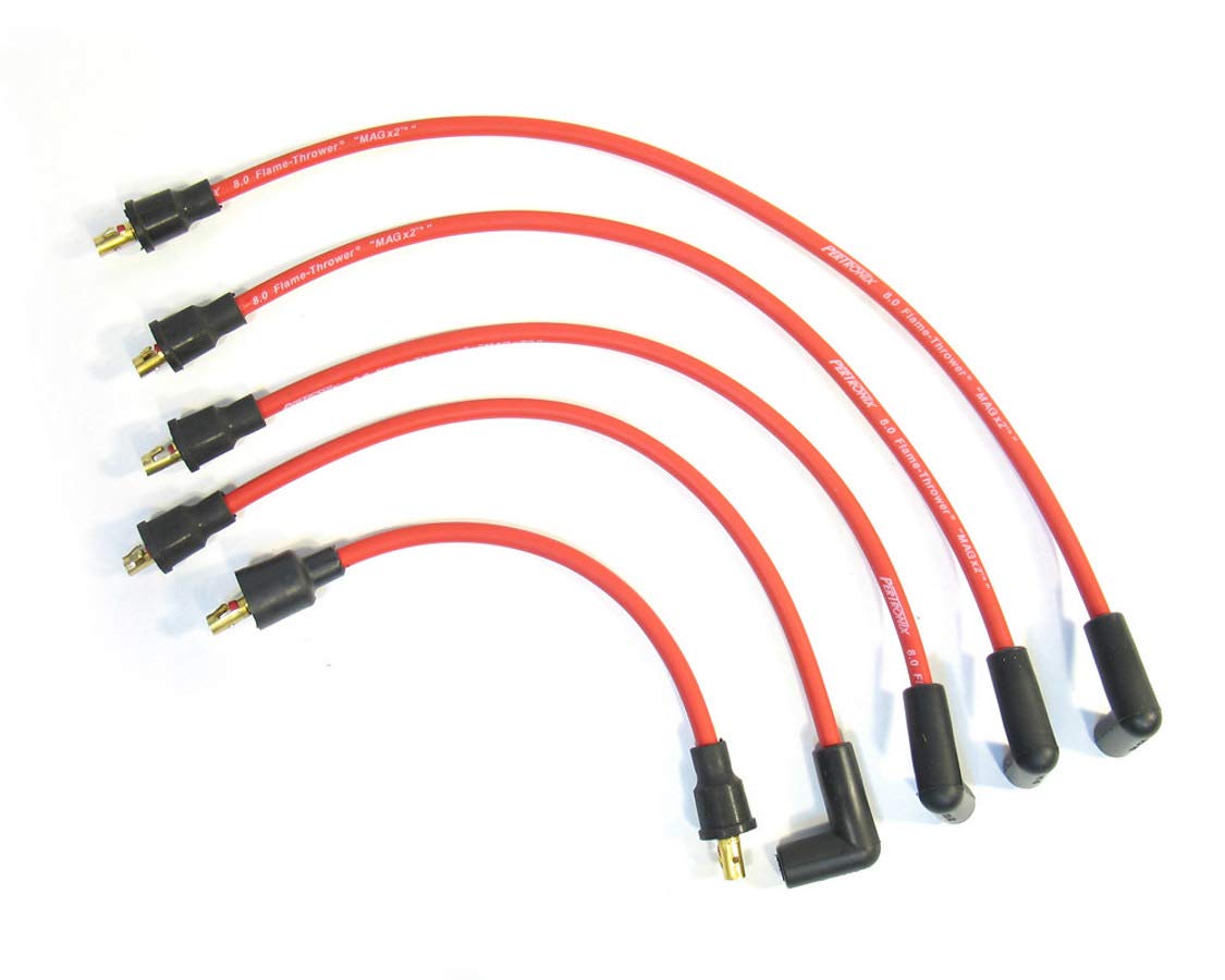 804412 Pertronix Flame-Thrower Red 8mm 4 Cylinder Spark Plug Wire