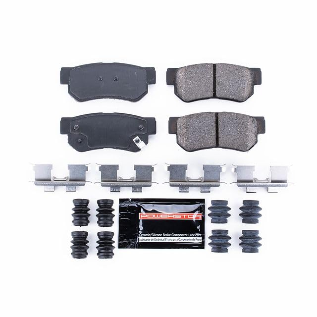 Power Stop Z23-813 Z23 Sport Carbon Fiber Infused Rear Ceramic Brake Pads with Hardware For Azera, Elantra, Santa Fe, Sonata, Tucson, XG, XG350, Amanti, Magentis, Optima, Sportage [Model Specific]