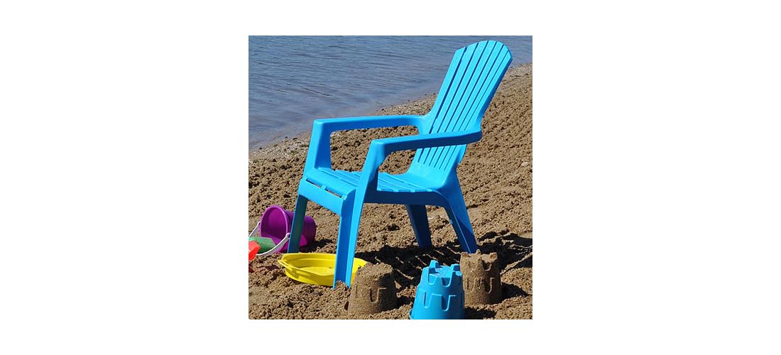 Adams Pool Blue Kids Adirondack Chair Polypropylene
