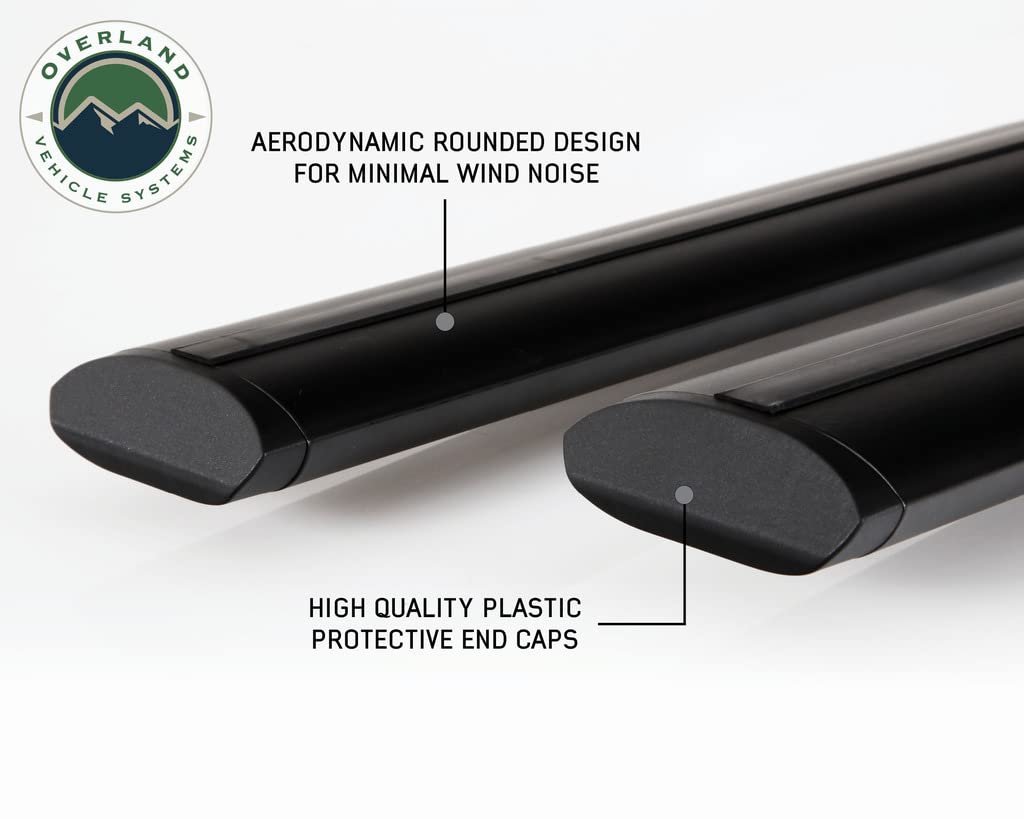 Freedom Bar Combo Mounting Kit - 4 Pieces Black Factory Side Rail Mount and 55" Black Straight Crossbars