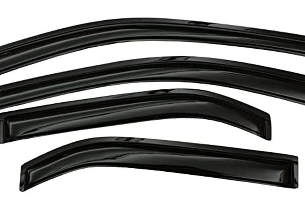 Tape-Onz Sidewind Deflectors | Stampede | 2017 - 2023 Nissan Titan Crew Cab - Smoke, 4 Pcs. | 61120-2