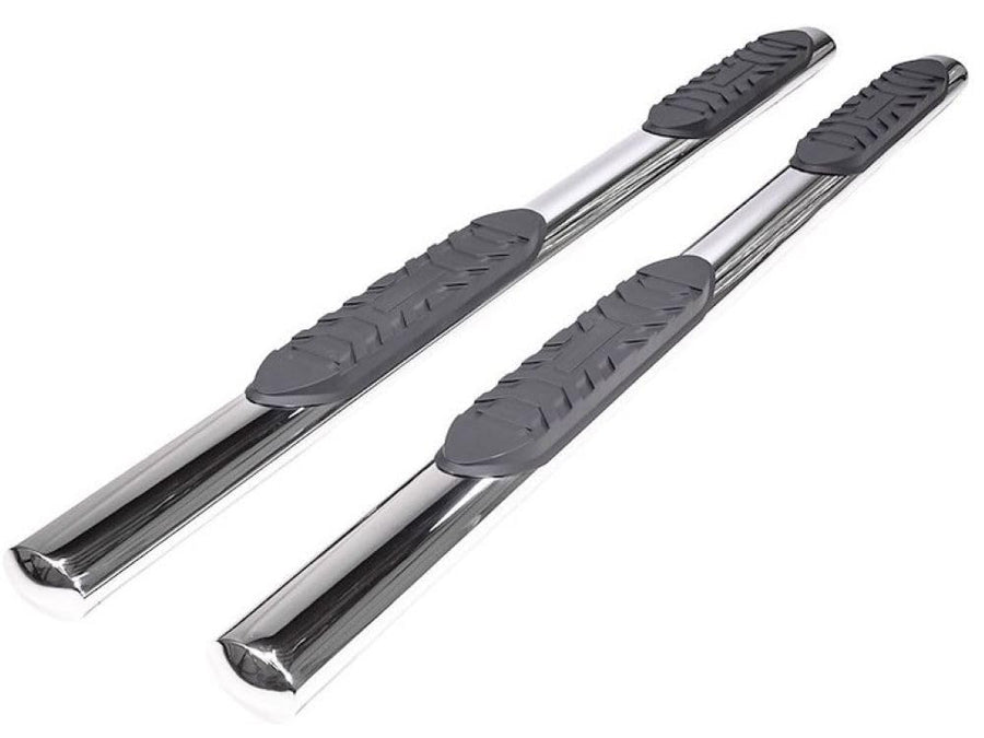 TrailFX Side Steps Nerf Bar Fits Honda Ridgeline 2017–2025 Polished Stainless Steel with Step Pads Rocker Panel Mount 4-Inch Oval Straight Set of 2 Running Boards TrailFX A1541S