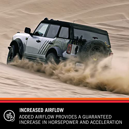Cold Air Intake System K&N: High-Flow Air Filter, Increase Performance & Towing: Compatible with 2021-2025 Ford: Bronco, Ranger, 77-1006KC