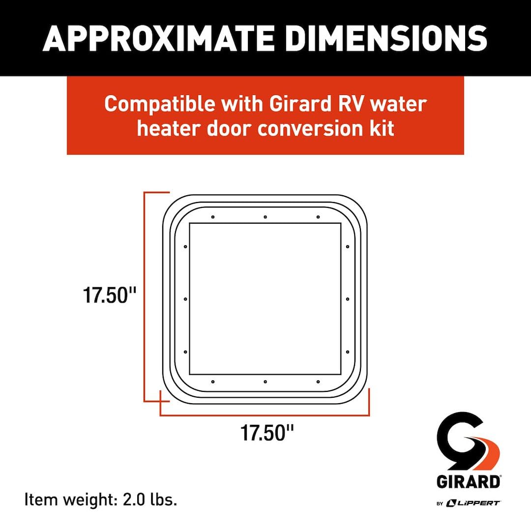 RV Water Heater Door Trim Ring Girard Products Llc - White