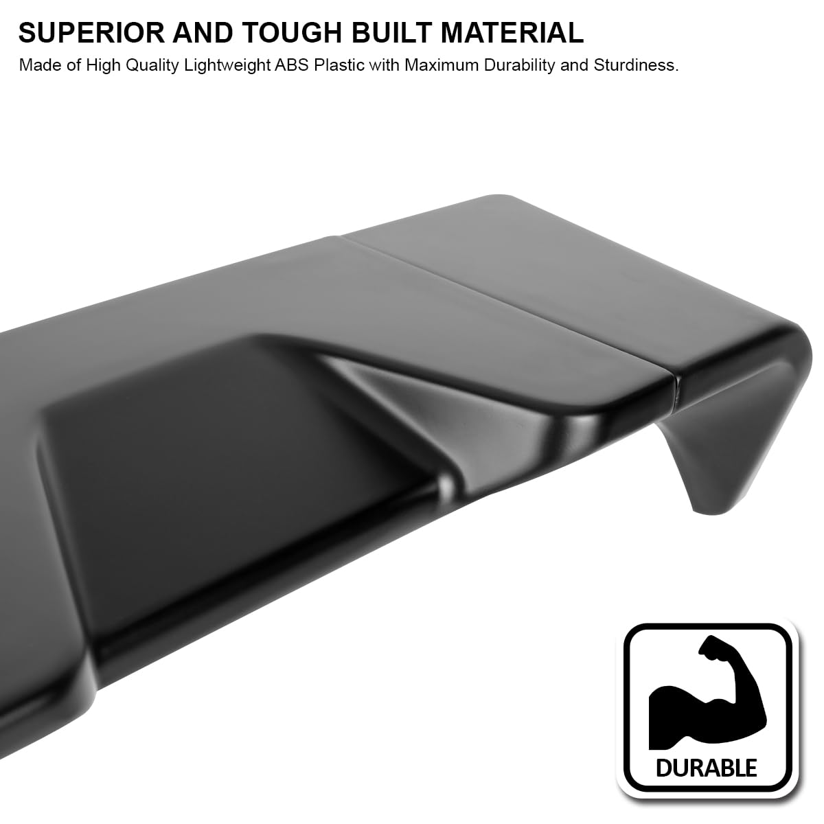 Matte Black SPEC-D TUNING Rear Roof Spoiler Cab Wing For 2013-2018 Dodge Ram 1500 Models