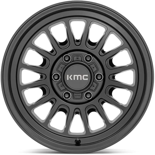 KMC Wheels KM724 Satin Black Impact OL Wheel with Aluminum (16 x 8. inches /6 x 139 mm, 0 mm Offset)