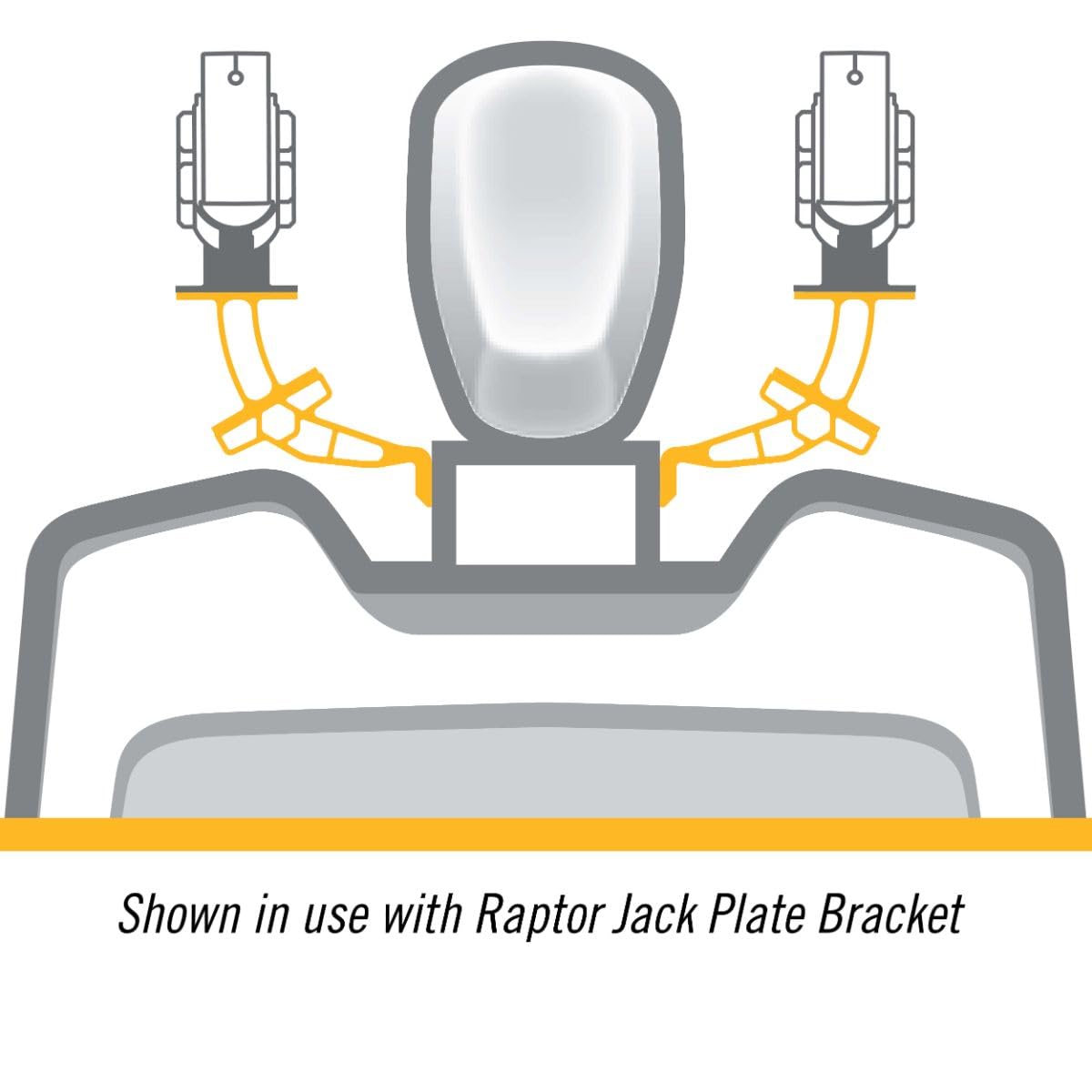 Raptor – White Minn Kota Direct Mount Angle Bracket for