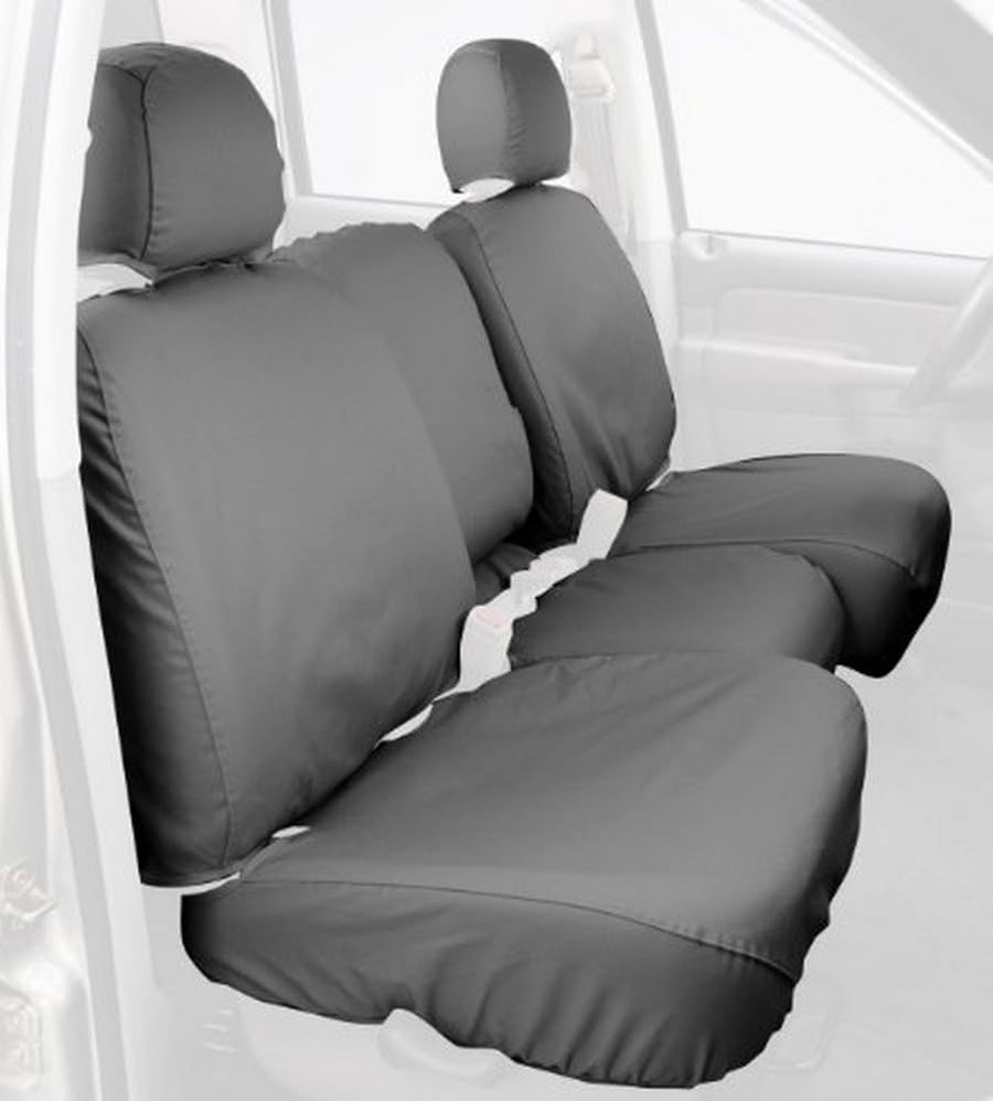 Covercraft Custom Polycotton Seat Covers | Fits 2001-2006 Ford F-250/F-350 | 1st Row 40/20/40 Bench Seat, Tan