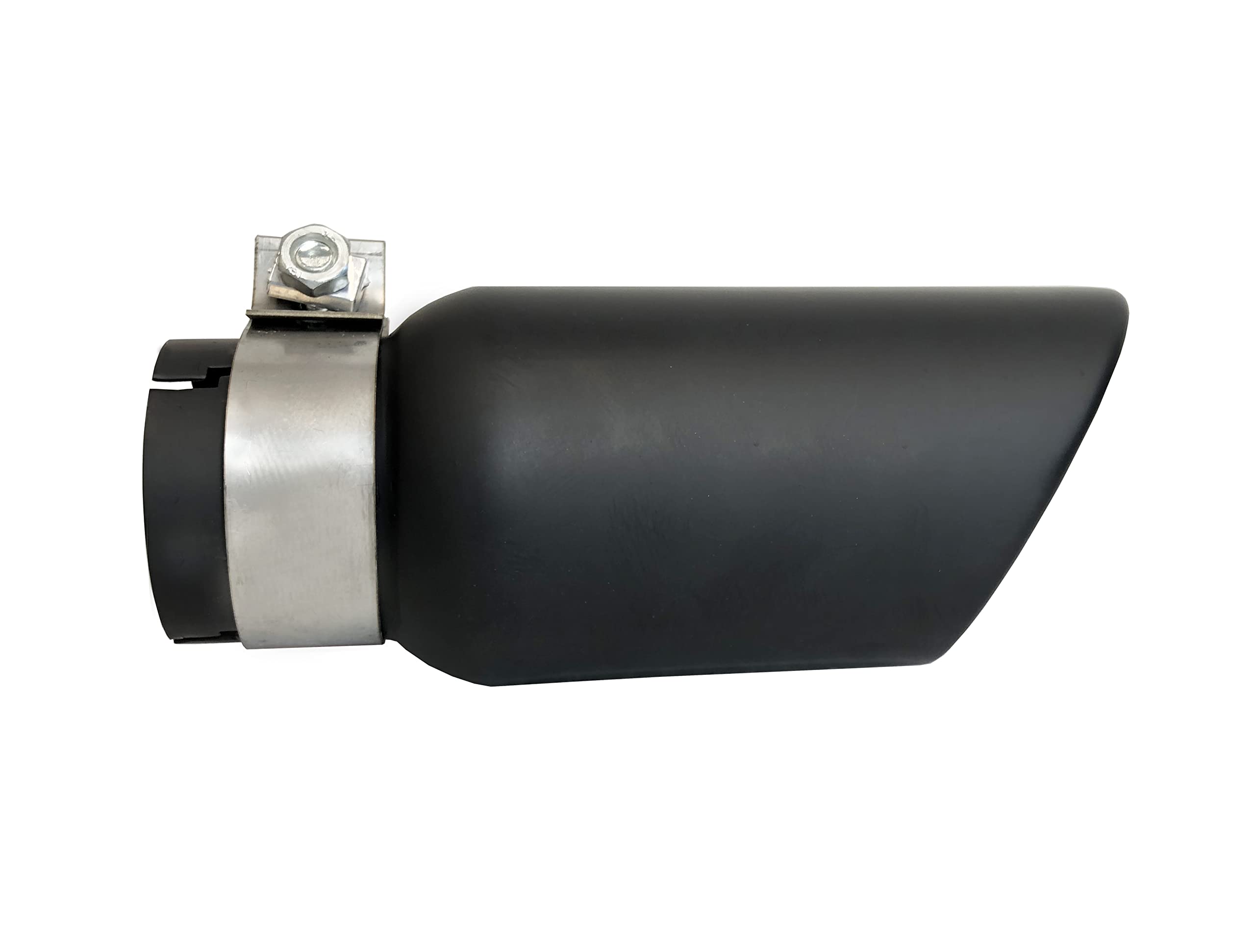 Exhaust Muffler Tip Black Horse, 3" inlet,4" outlet and 10" Length Single Wall Black Compatible with All Cars, Trucks and SUVs-MT-RR01BK