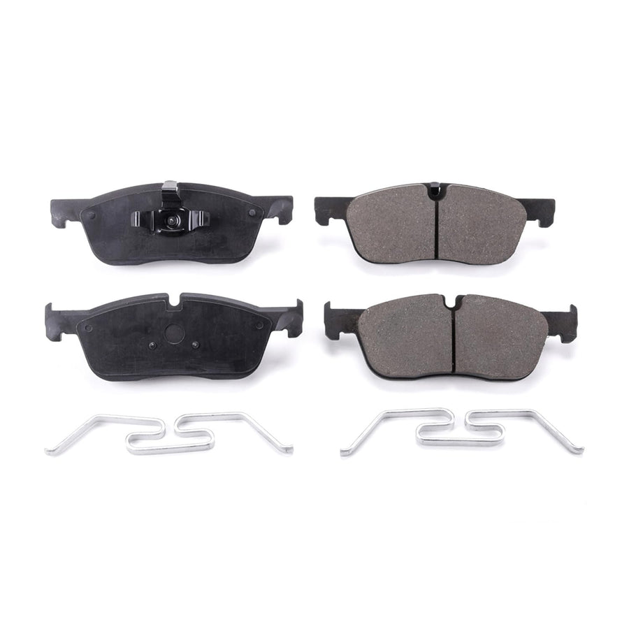 Front Brake Kit Power Stop For Jaguar F-Pace 2017-20 |XE 2016-20 |XF 2018-20 - Ceramic Brake Pads With Installation Hardware, 17-1838A