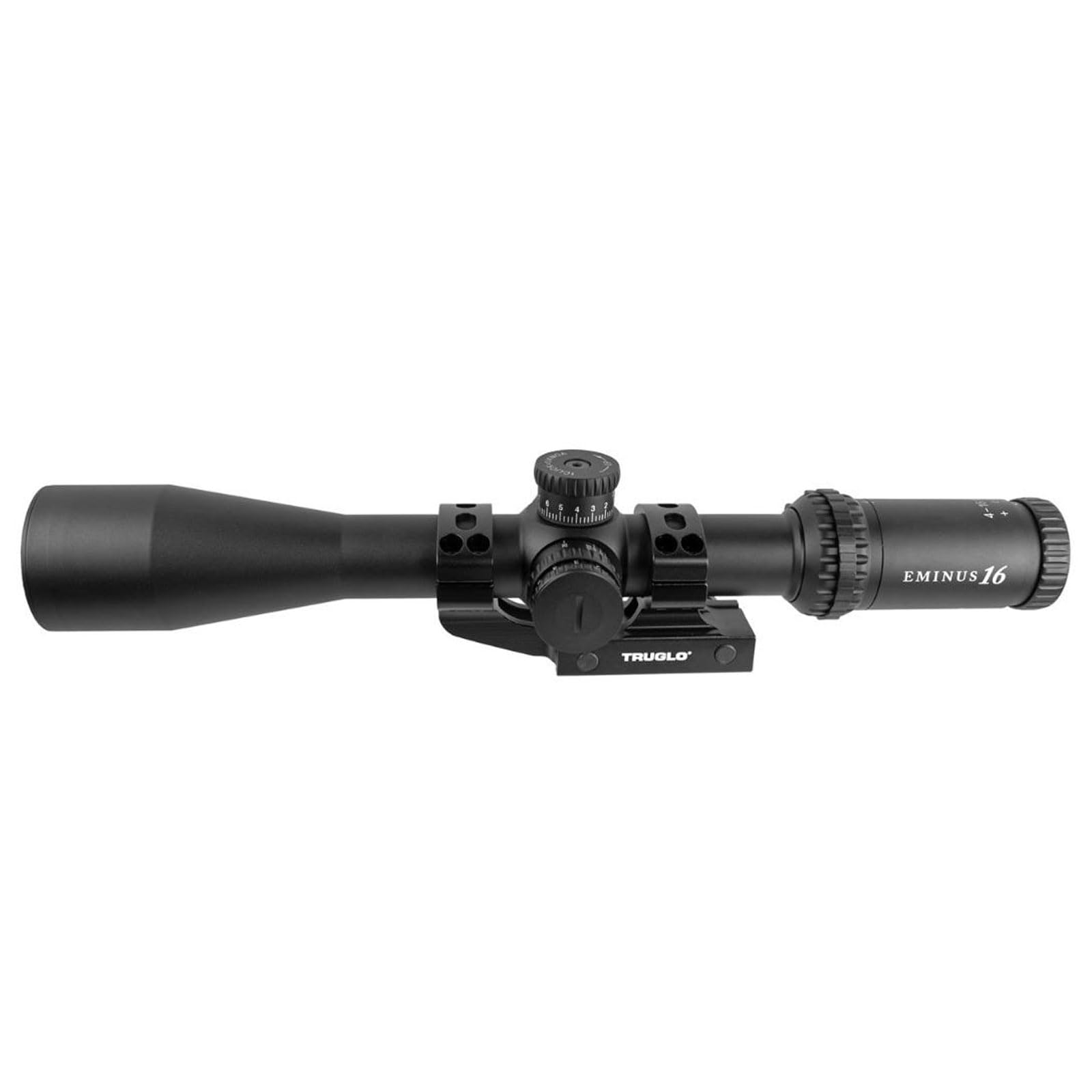 Eminus TRUGLO Tactical Hunting Shooting Durable Waterproof Fogproof Shock Resistant 30mm One-Piece Aluminum Tube Illuminated TacPlex-MOA Reticle Riflescope | Flip-Up Lens Cap Included | 4-16 x 44mm
