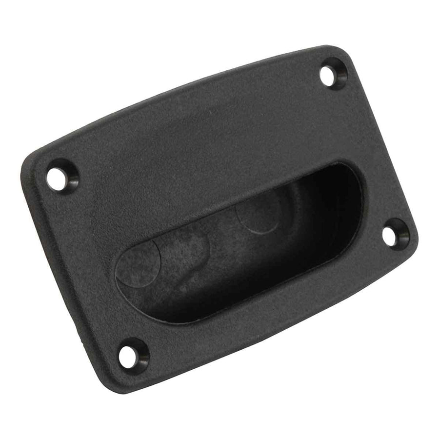 Flush Hatch Finger Pull Attwood 2027-7, Marine Hatch Hardware, Black Propylene, 3-5/8 x 2-5/16 Inch