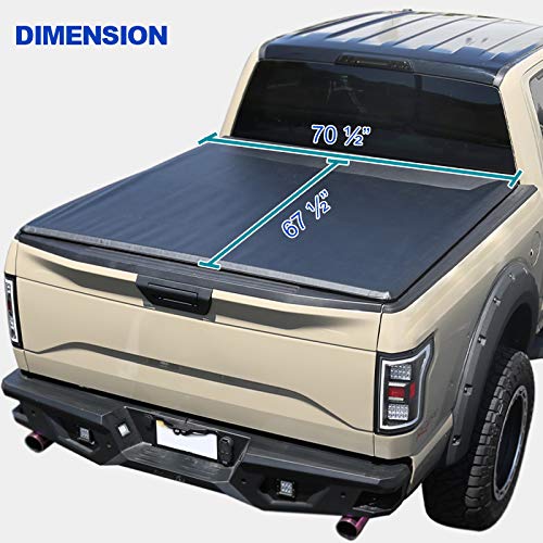 Roll Up Spec-D Tuning Vinyl Tonneau Cover Compatible with Ford F150 5'6" Short Bed 2004-2014