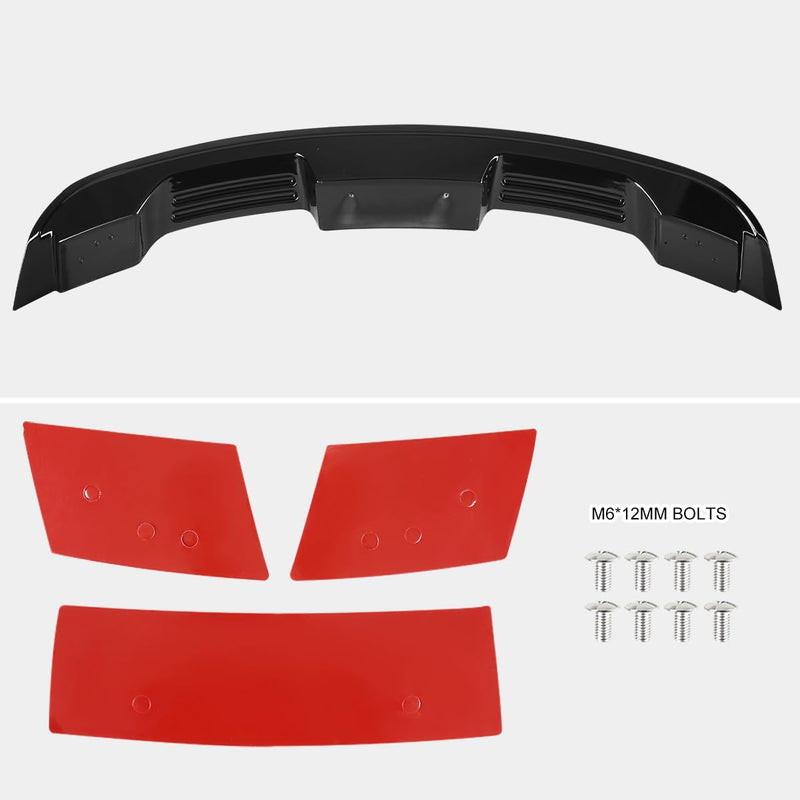 GT500 Style Spec-D Tuning Glossy Black Rear Trunk Wing Spoiler for 2015-2022 Ford Mustang GT Models