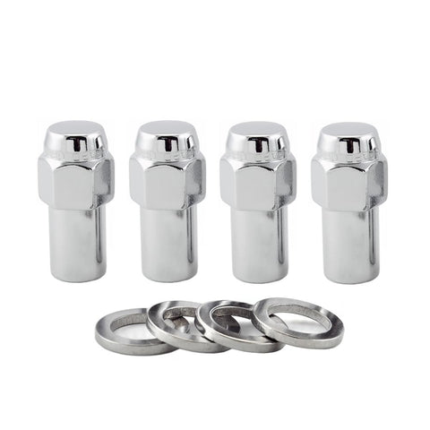 Long McGard 62002 Chrome .946" Shank Style Lug Nuts (M12 x 1.5 Thread Size) - Set of 4