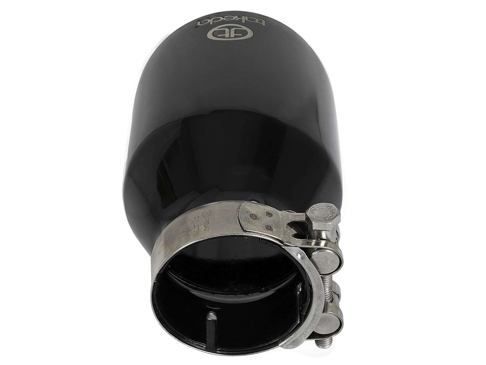 Takeda Exhaust Tip aFe POWER 49T25404-B061, 304 Stainless Steel, Black, 2-1/2" Inlet 4" Outlet 6" Length