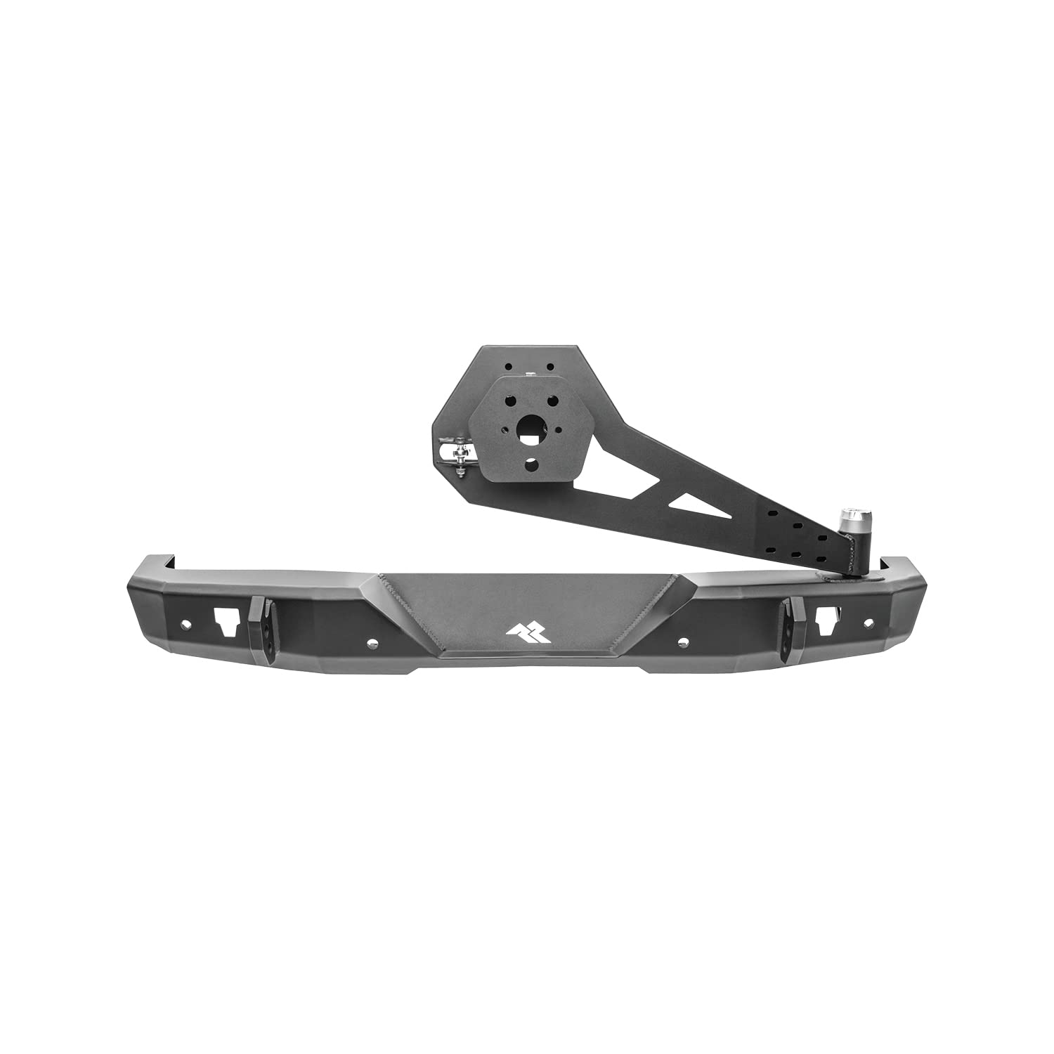 Rear Rugged Ridge HD Bumper for Jeep Wrangler JL | with Tire Carrier, Steel, Black | 11540.39 | Fits 2018-2025 Jeep Wrangler JL