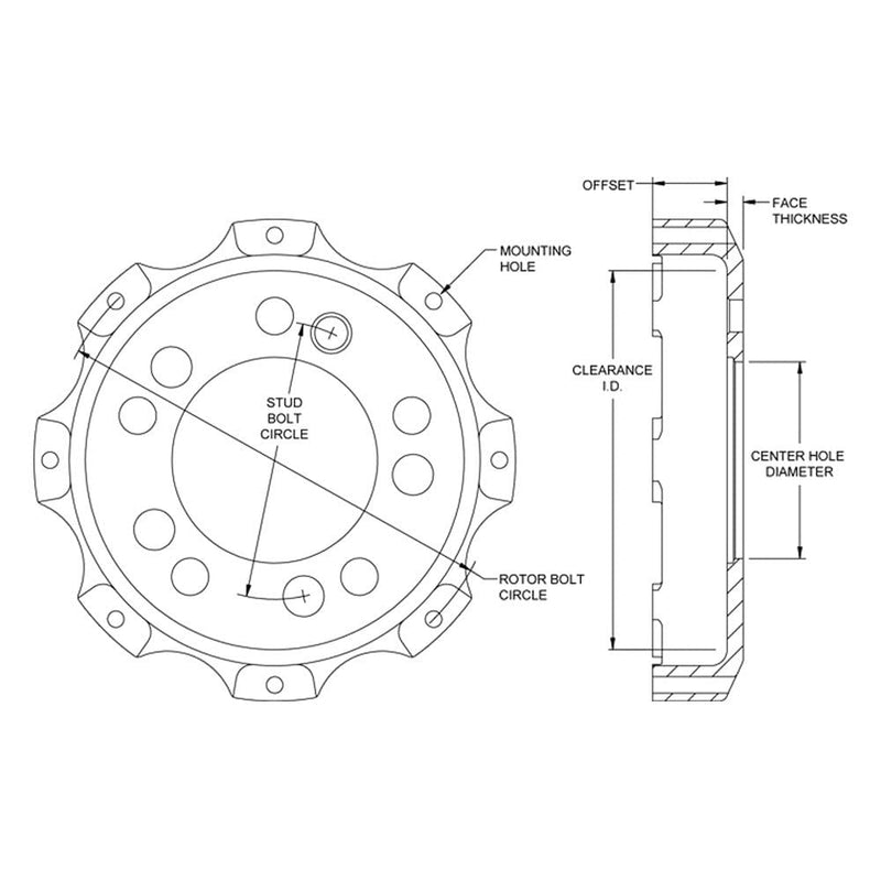 Rear Hat-BB,1.18" Offset
