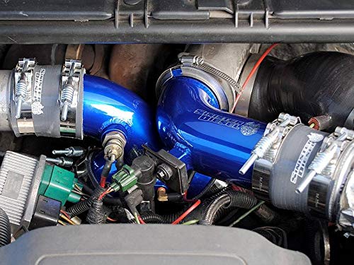 Sinister Diesel Intake Elbow Blue W/O Boots for Ford Powerstoke 1999.5-2003