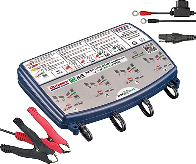 OptiMATE 4-bank Lithium x 4s 0.8A, TM-485, 4-bank x 8-step 12.8/13.2V 0.8A Battery saving charger-tester-maintainer