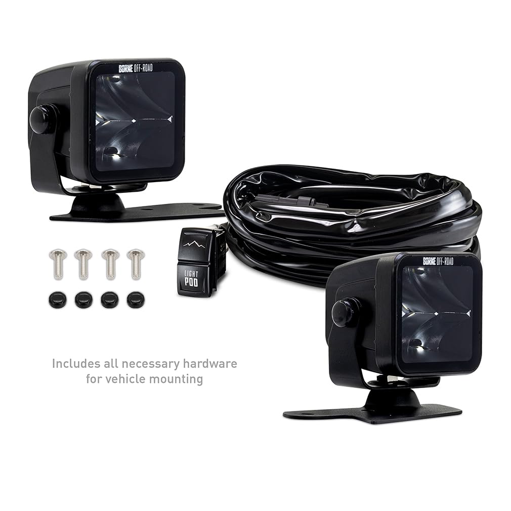 Ford Bronco Borne Off-Road Ditch Light Set (2) 3X3 Spot