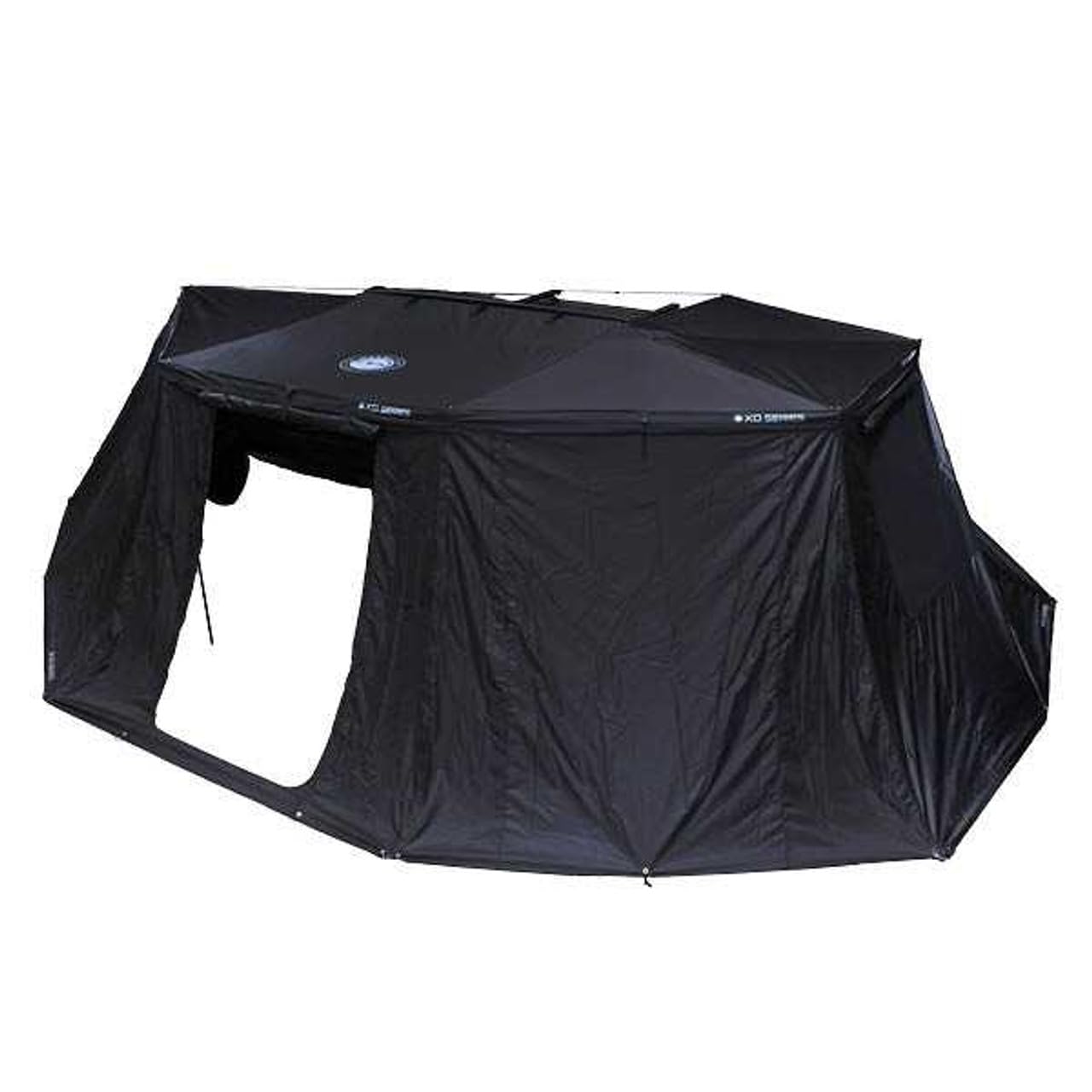XD Nomadic 270 - Overland Vehicle Systems Awning Wall 1 W/Black Out, Passenger Side, Black Body, Black Trim W/Storage Bag