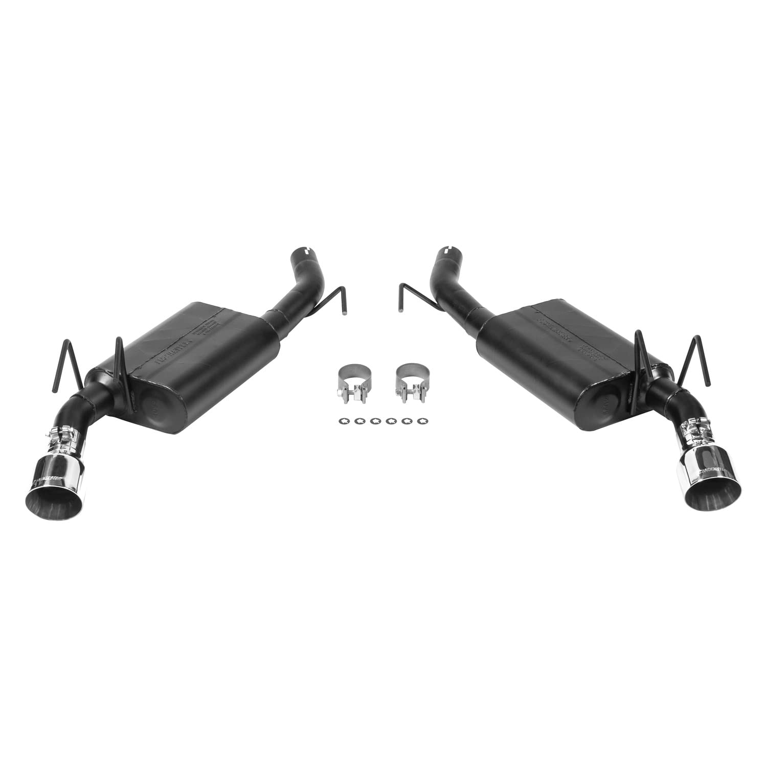 American Thunder Flowmaster 817483 Axle-Back Exhaust Kit 2.5 Inch 409 Stainless Steel 40 Series Classic Mufflers 4 Inch 304 Stainless Steel Tips Compatible with 2010-2015 Chevy Camaro 3.6L V6