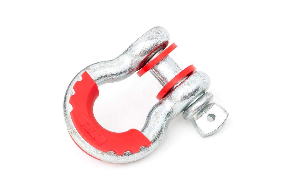 D-Ring Isolators Rough Country Red | Pair - RS102