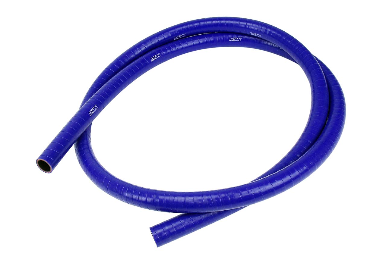 7/8" HPS Performance FKM Lined Oil Resistant Blue High Temperature Reinforced Silicone Hose, 9 Feet, 4mm Wall Thickness, 350F Max. Temp (FKM-9F-087-BLUE)