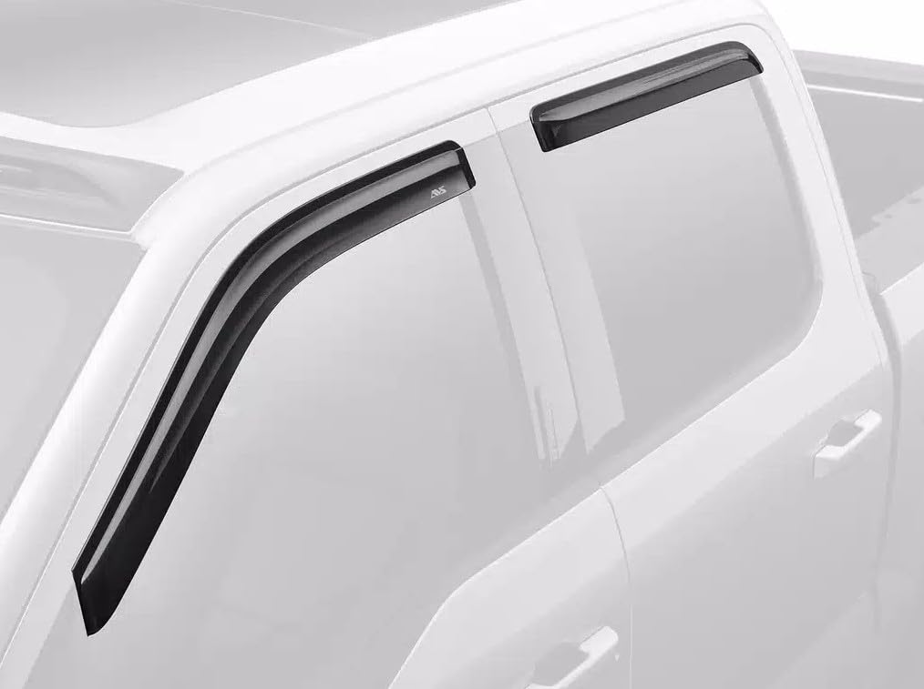 Auto Ventshade Outside Mount [AVS] Rain Guards For 2007-2013 Chevrolet Silverado, GMC Sierra 1500, CREW CAB; 07-14 Silverado/Sierra 2500HD-3500HD, CREW CAB | Window Vent Visors, 4 pcs. - Smoke | 94515