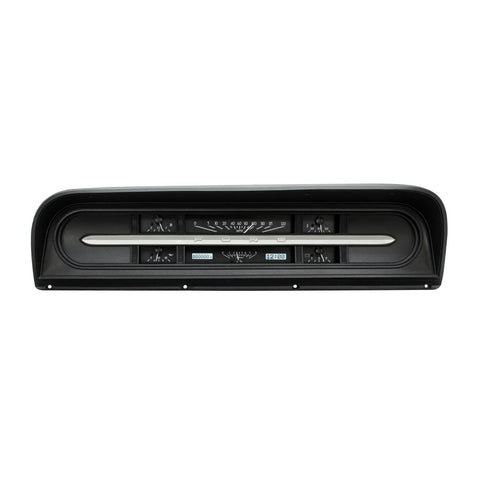 Dakota Digital VHX Analog Gauge System Compatible with 1967-72 Ford Pickup Truck VHX-67F-PU-K-W with Black Alloy Style and White Backlighting