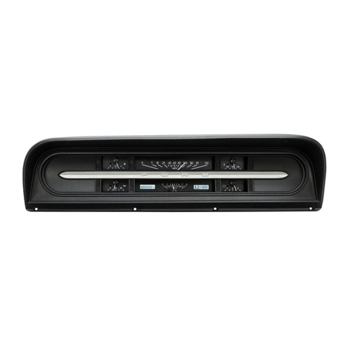 Dakota Digital VHX Analog Gauge System Compatible with 1967-72 Ford Pickup Truck VHX-67F-PU-K-W with Black Alloy Style and White Backlighting