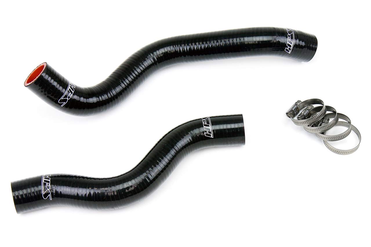Black HPS 57-1200-BLK Silicone Radiator Coolant Hose Kit