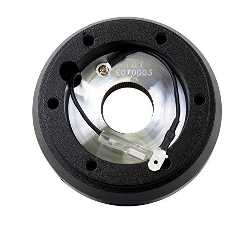 NRG Innovations Steering Wheel NRG-SRK-181H Quick Release Short Hub Adapter, 6x70mm Bolt Pattern, Retain Horn & Turn Signals, Black Body