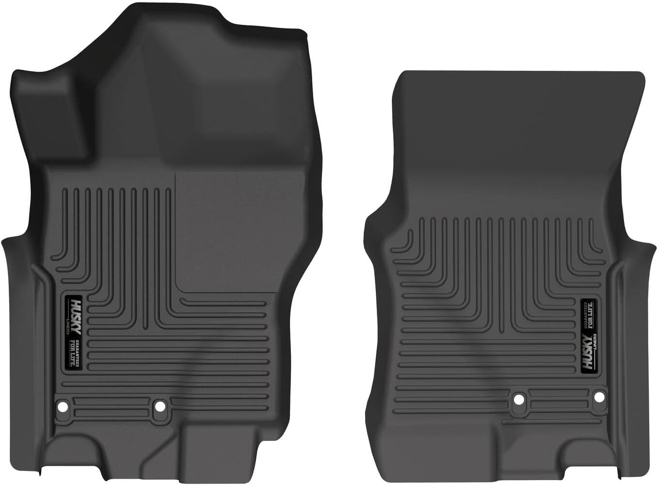 Weatherbeater Husky Liners Floor Mats | Fits 2022-2025 Nissan Frontier, Crew & King CAB ONLY | Front Row, 2-pc Black - 13521