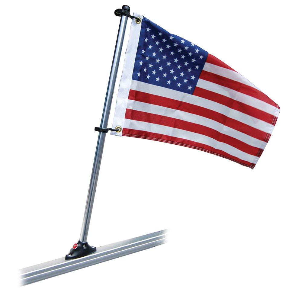 Pontoon Flag Pole Socket 921CAN with Flag