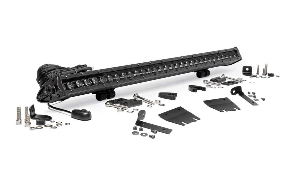30" Rough Country Black Series LED Hood Light Kit for 18-23 Jeep JL/JT - 70054