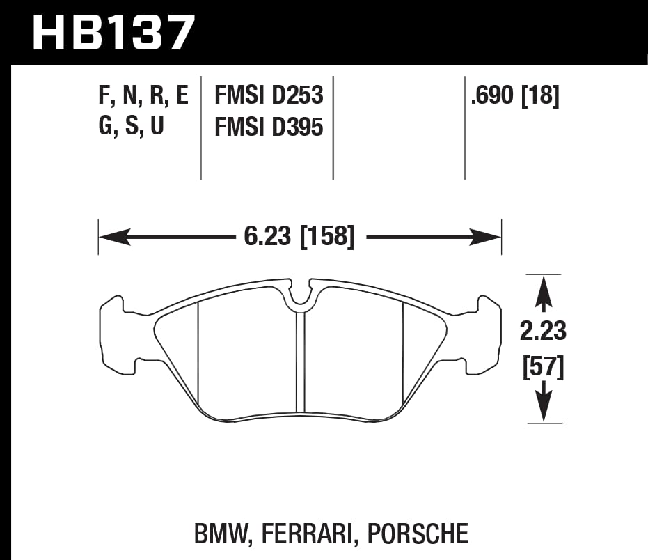Hawk Performance HPS Performance Street Brake Pads HB137F.690